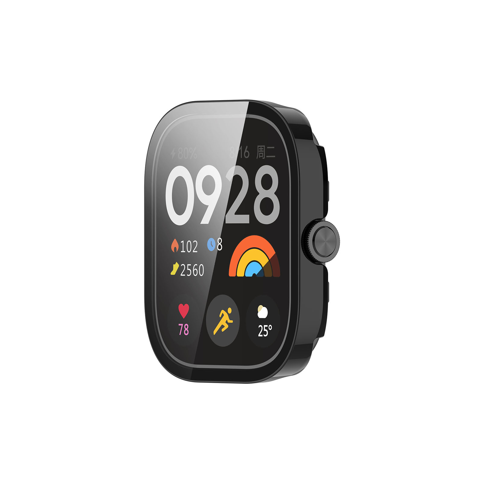 Redmi Watch 4 クリア ケース ウェアラブル端末・スマートウォッチ シンプルで プラスチック製 PC&強化ガラス 画面保護 2重構造 カバー CASE｜visos-store｜02