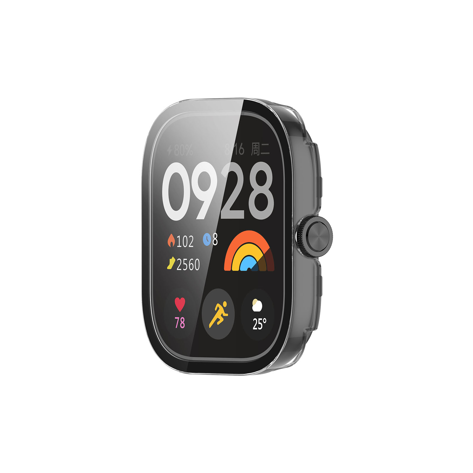 Redmi Watch 4 クリア ケース ウェアラブル端末・スマートウォッチ シンプルで プラスチック製 PC&強化ガラス 画面保護 2重構造 カバー CASE｜visos-store｜03