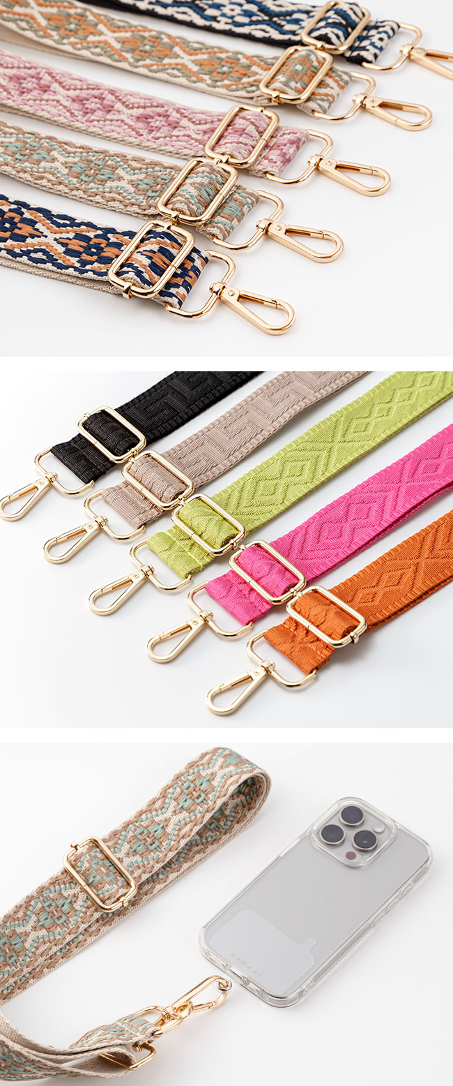 メール便送料無料] 幅広 刺繍ショルダーベルト{3}【ショルダーベルト