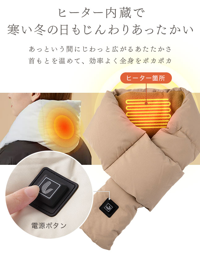 メール便送料無料] USB 電熱ヒートマフラー【電熱マフラー ヒーター