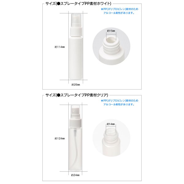 [メール便送料無料] 携帯スプレーボトル ■30ml {3}【詰め替えボトル スプレーボトル アルコール対応 PP ミニ ミニボトル 容器 空容器 スプレー容器 ミスト】｜vita-shop｜04