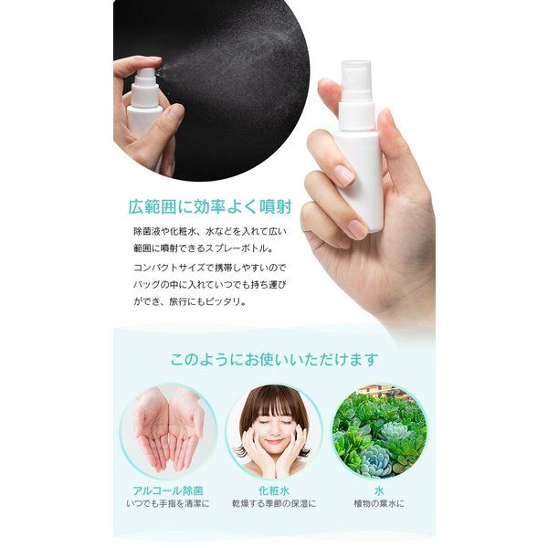 [メール便送料無料] 携帯スプレーボトル ■30ml ●10本セット {3} 【スプレーボトル アルコール対応 PP ミニ ミニボトル 容器 空容器 スプレー容器 ミスト】 |  | 01