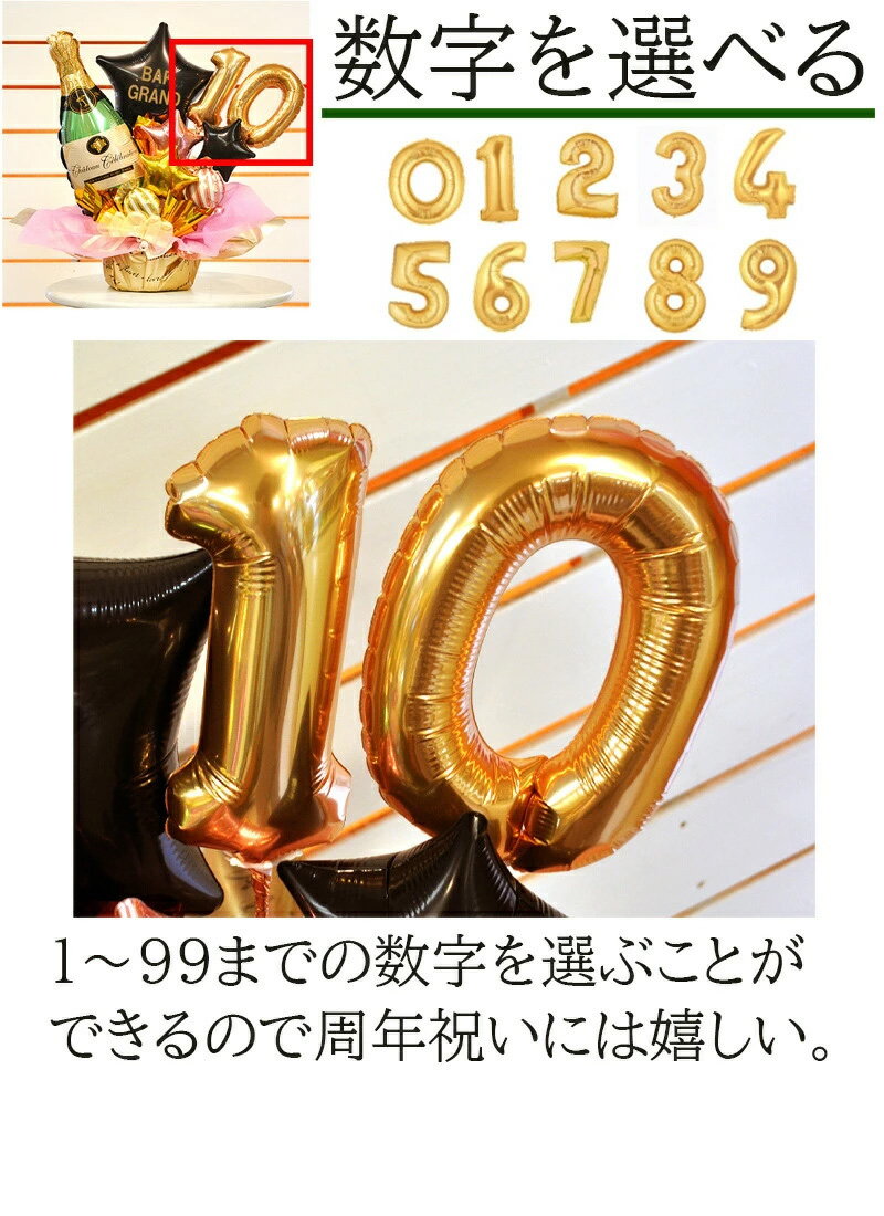 数字が選べる 周年祝い