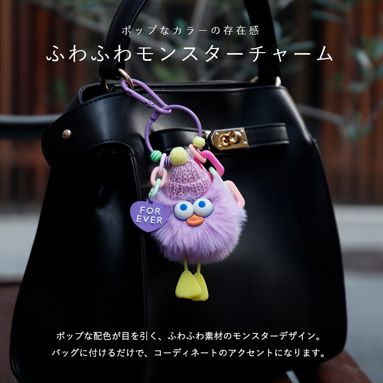 Miu Miu★ねこストーンバッグチャーム★ファーモンスター キーホルダー VitaFelice（ヴィータフェリーチェ） バッグチャーム ファー