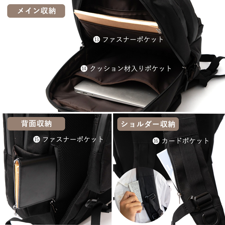 VitaFelice（ヴィータフェリーチェ） リュック メンズ スマホポーチ