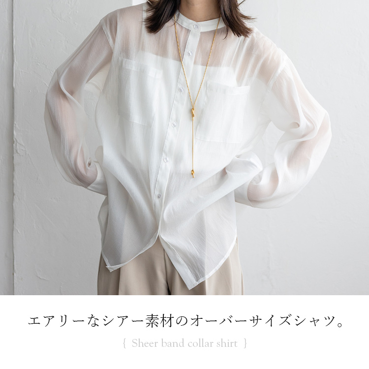 No Rule No Line sale ブラウス レディース 長袖 薄手 シャツ シワ加工