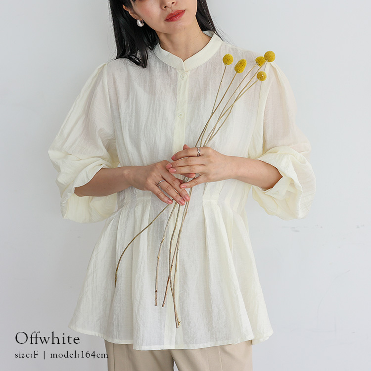 No Rule No Line sale ブラウス レディース 長袖 薄手 シャツ ギャザー