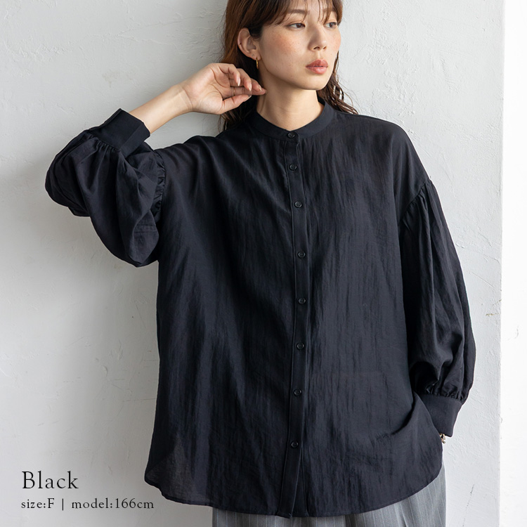 No Rule No Line sale ブラウス レディース 長袖 薄手 シャツ ギャザー