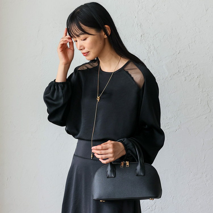 No Rule No Line sale シアートップス 長袖 切り替え ブラウス