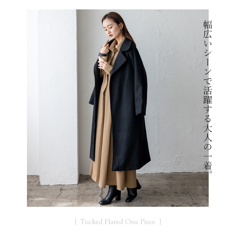 No Rule No Line sale シャツワンピース レディース タック フレア