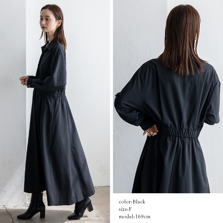 No Rule No Line sale シャツワンピース レディース タック フレア