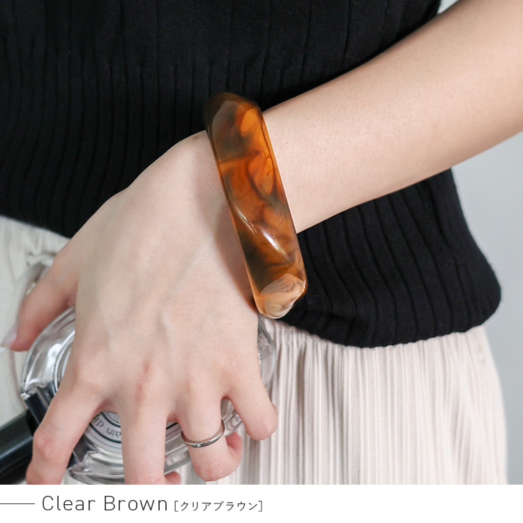 VitaFelice（ヴィータフェリーチェ） バングル レディース 太め クリア