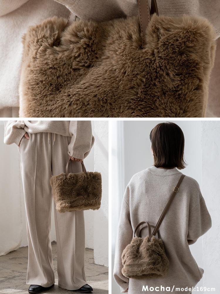 VitaFelice（ヴィータフェリーチェ） トートバッグ レディース ファー