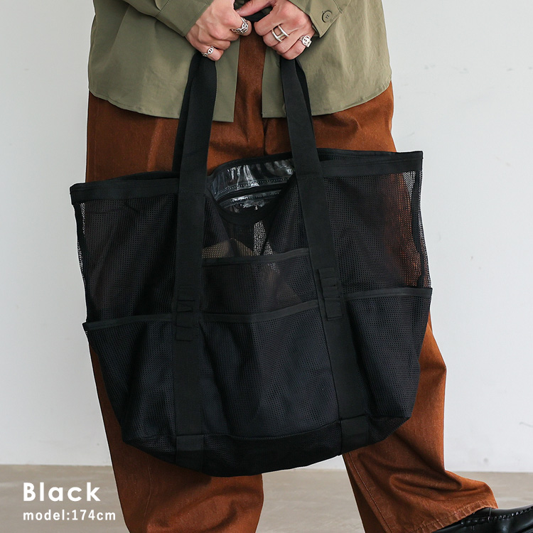 VitaFelice メッシュバッグ レディース 8ポケット トートバッグ