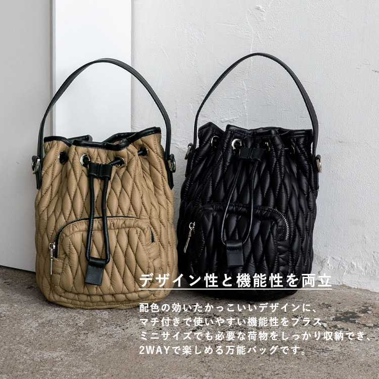 巾着バッグ ショルダー レディース ナイロン ...の詳細画像4