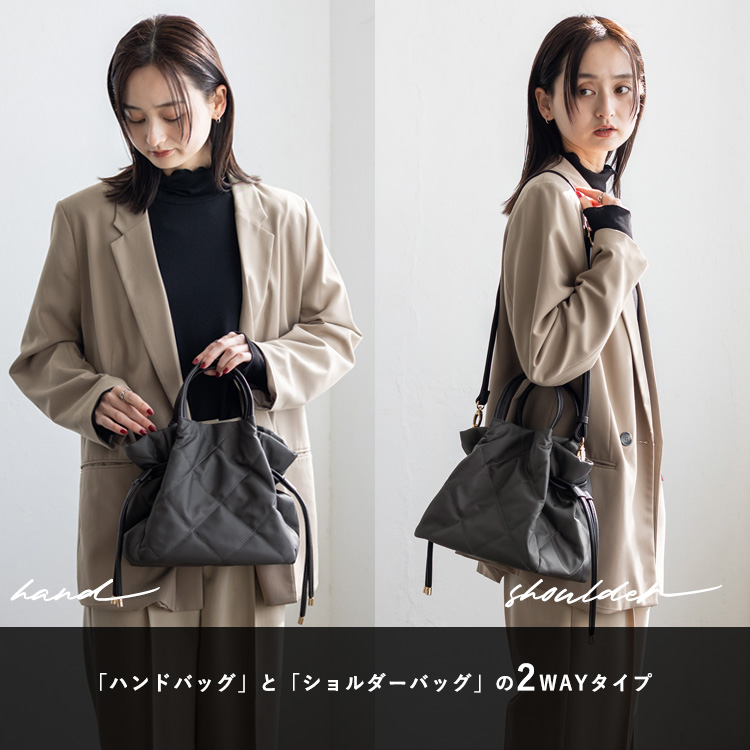 ナイロン トートバッグ 巾着 ハンドバッグ レ...の詳細画像2
