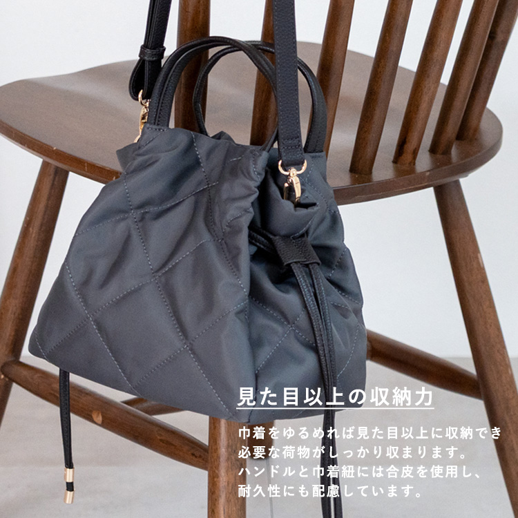 ナイロン トートバッグ 巾着 ハンドバッグ レ...の詳細画像3