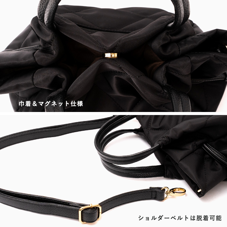 ナイロン トートバッグ 巾着 ハンドバッグ レ...の詳細画像5