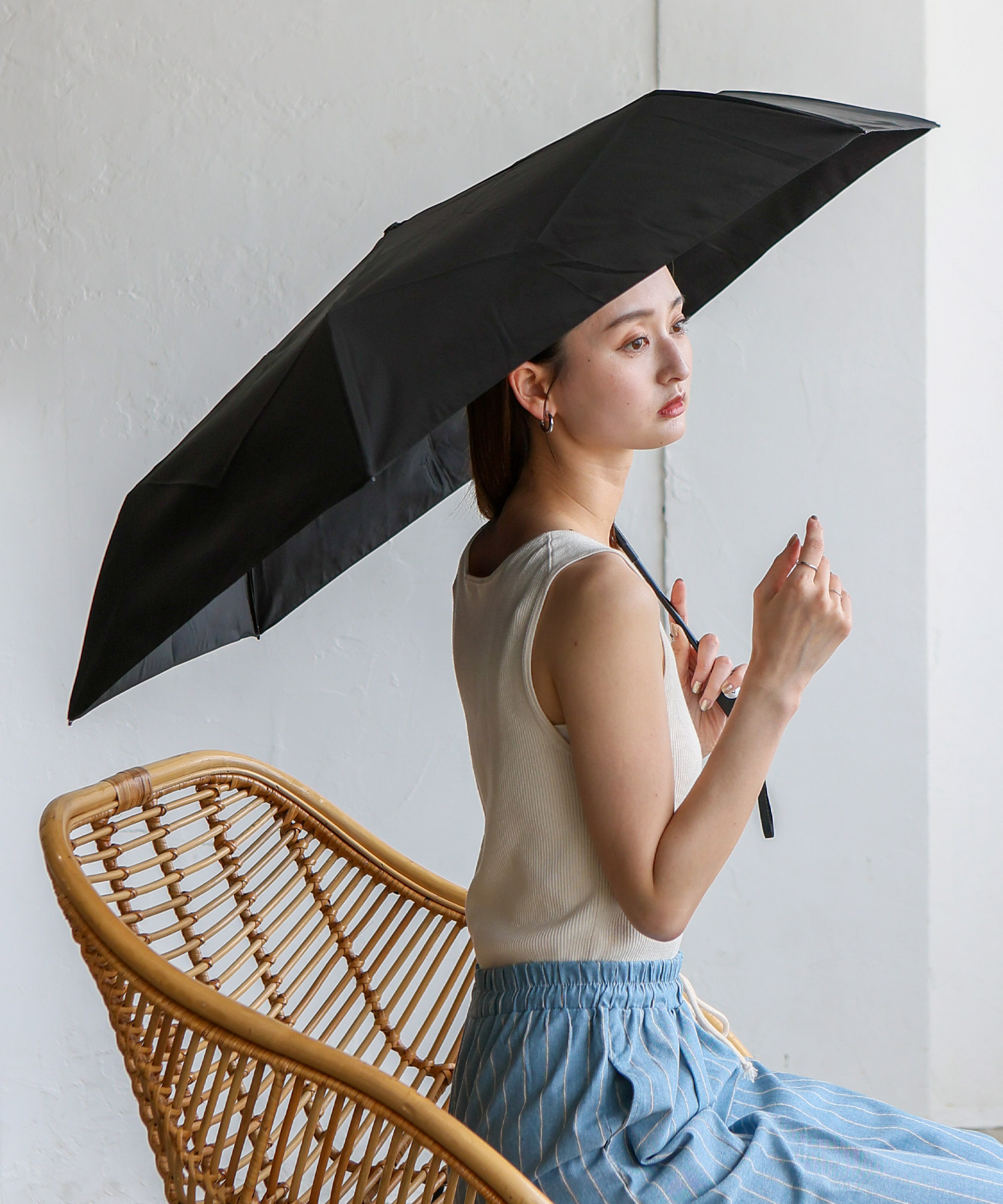 VitaFelice（ヴィータフェリーチェ） 日傘 折りたたみ 完全遮光 晴雨