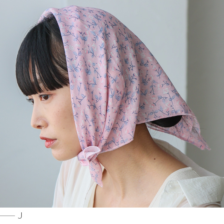 スカーフ 大判 86×86cm バンダナ ヘアアレンジ バンダナ・スカーフの大人かわいい巻き方【基本＋15のやり方