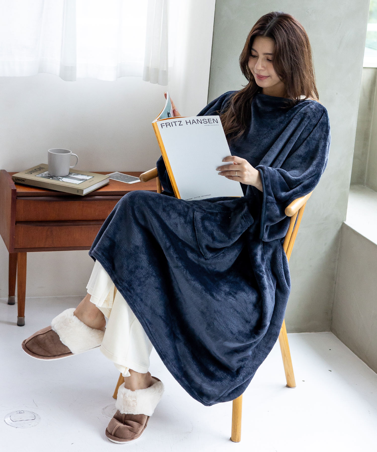 VitaFelice（ヴィータフェリーチェ） 着る毛布 ポンチョ フランネル