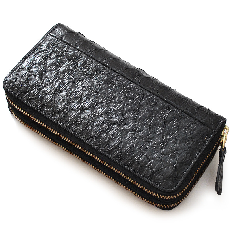 専用です‼️新品未使用　錦蛇　長財布　レザー　蛇革 蛇革 財布 パイソン ヘビ 本革 メンズ レディース ラウンド 長財布 金