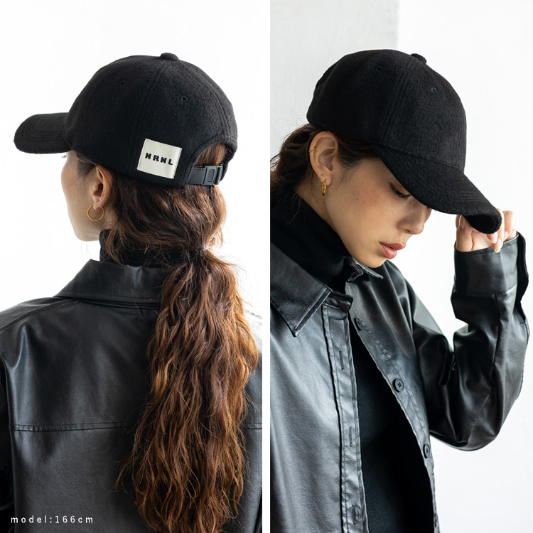 No Rule No Line キャップ 深め レディース 帽子 メンズ ウール混 完全