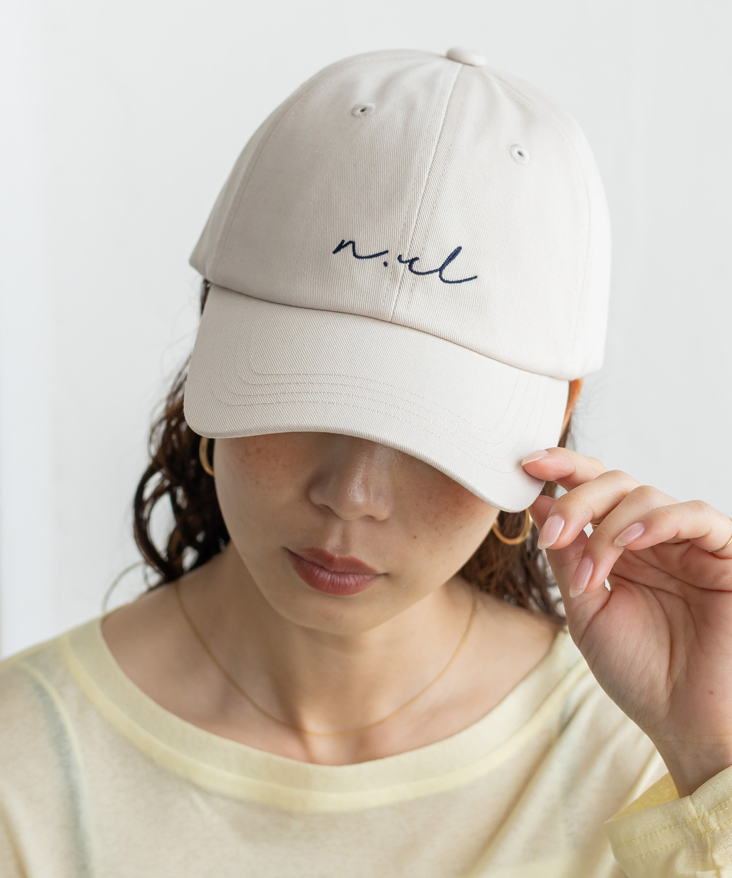 No Rule No Line キャップ 深め レディース メンズ 帽子ロゴ 刺繍 完全