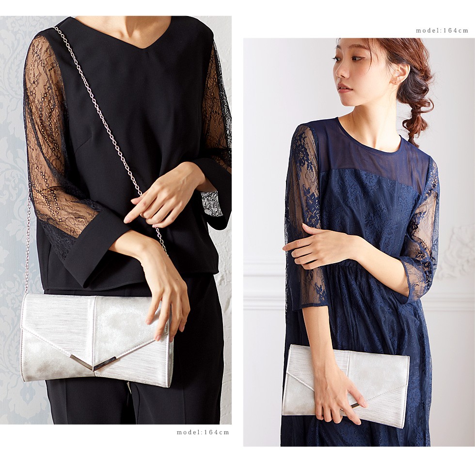 パーティーバッグ レディース 結婚式 クラッチ ゴールド 2way 3way