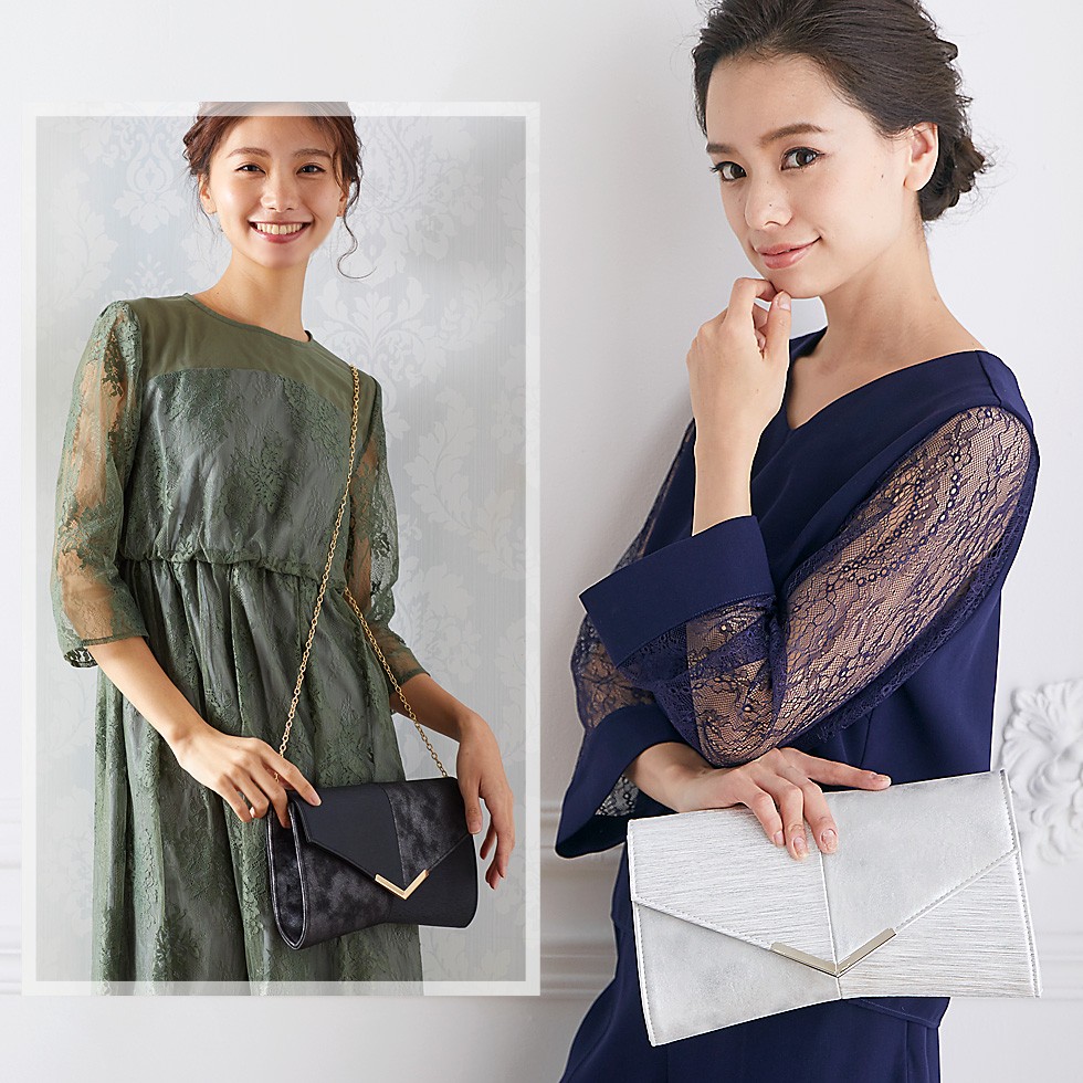パーティーバッグ レディース 結婚式 クラッチ ゴールド 2way 3way