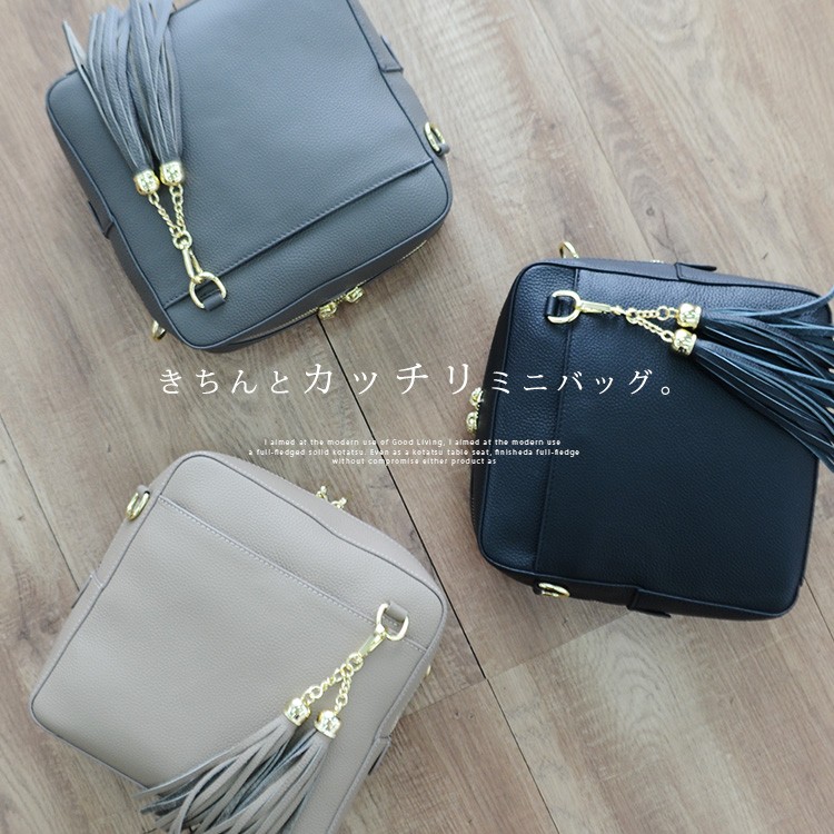 VitaFelice ショルダーバッグ レディース 小さめ ファスナー 本