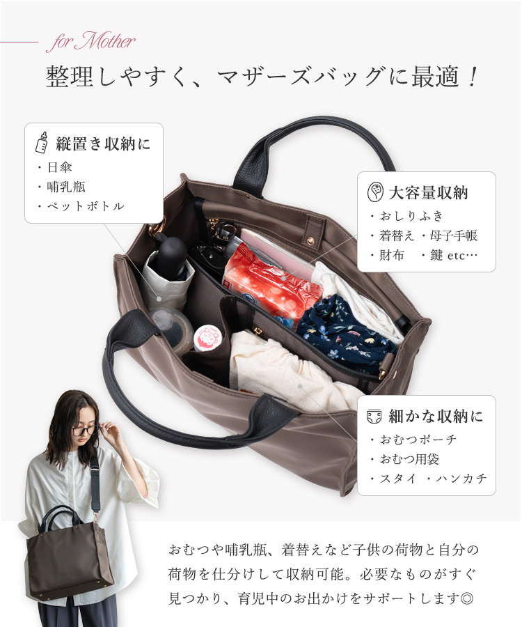 トートバッグ レディース 軽量 ナイロン a4...の詳細画像4