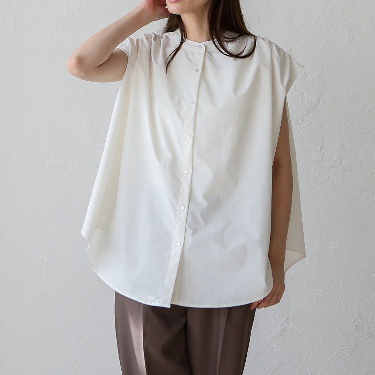イエナ／透けにくいキュプラ裏地付美品！フレンチスリーブ半袖ブラウス ホワイト 楽天市場】透けにくい カットソー レディース トップス 半袖 Tシャツ