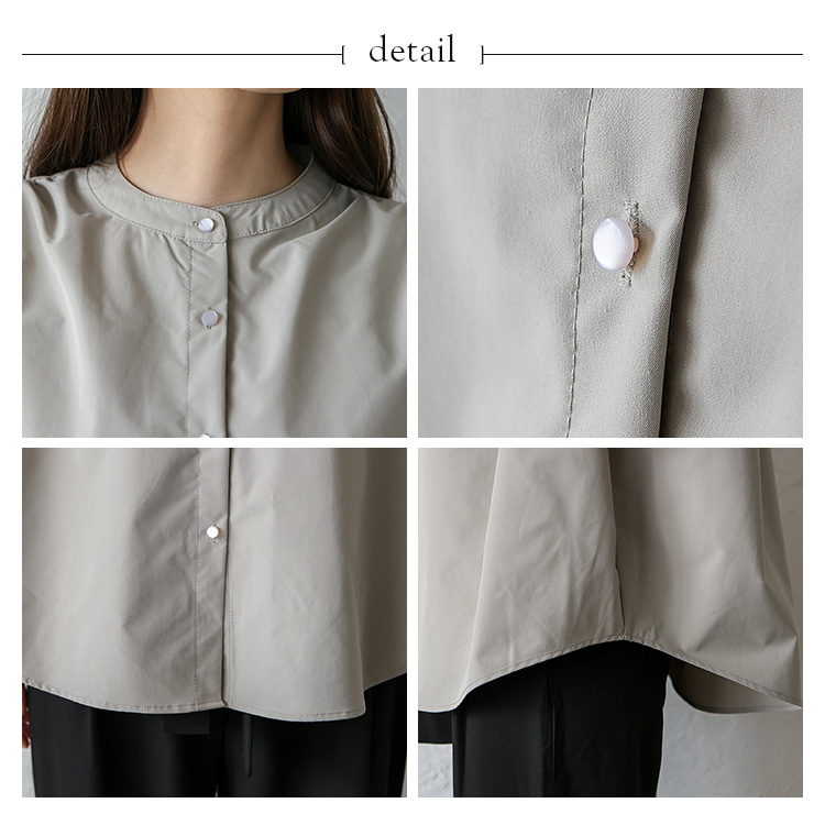 TICCA　リネンシャツ　レディース　フレンチスリーブ　バンドカラー　ブラウス TICCA（ティッカ） ブラウス シャツ TICCA / リネン フレンチスリーブ