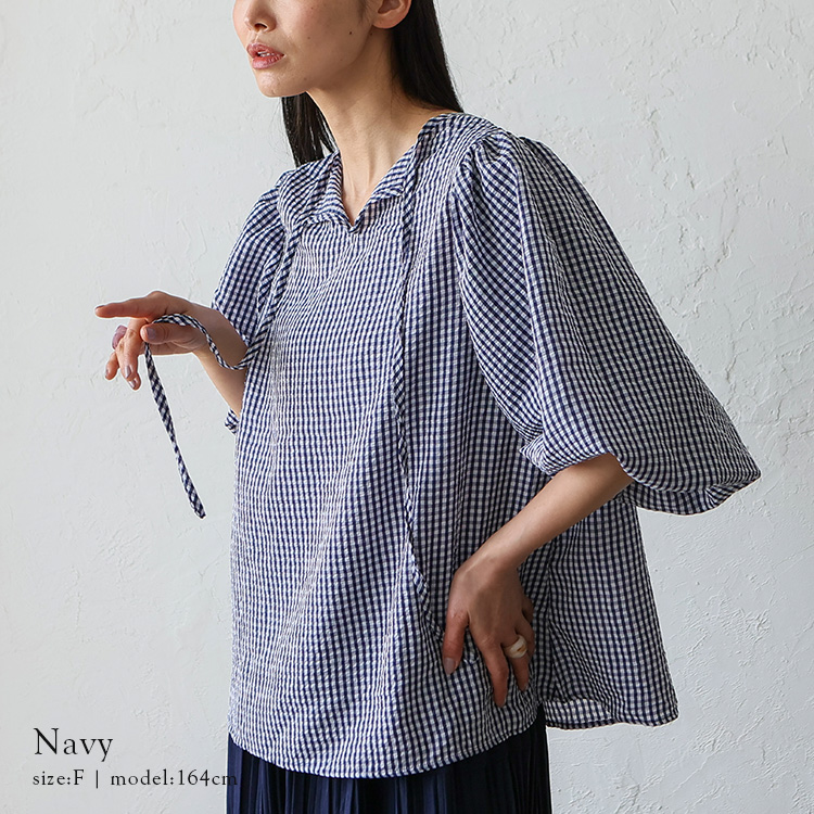 【 110cm 】新品未使用タグ付　ギンガムフリルウインブレ　ネイビー 人気商品再入荷】【直営店で取り扱い無し】ギンガムフリルウイン