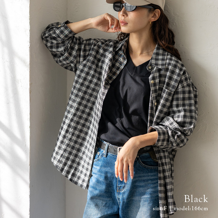 VitaFelice（ヴィータフェリーチェ） sale チェックシャツ 長袖