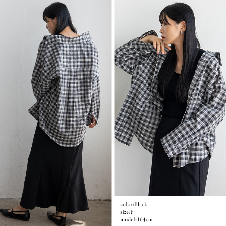 VitaFelice（ヴィータフェリーチェ） sale チェックシャツ 長袖