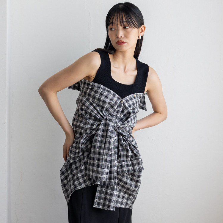 VitaFelice（ヴィータフェリーチェ） sale チェックシャツ 長袖