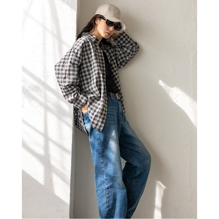 VitaFelice（ヴィータフェリーチェ） sale チェックシャツ 長袖