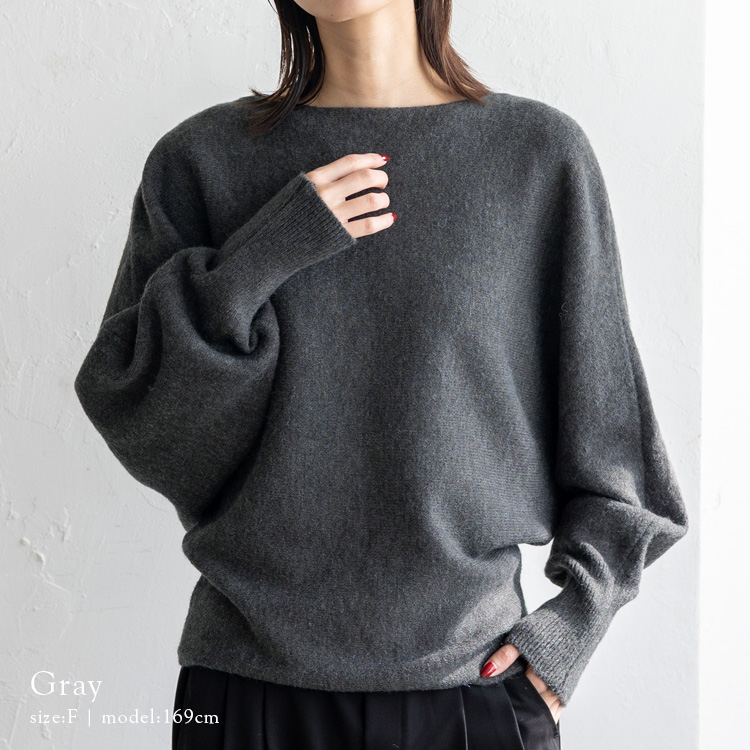 新品未使用ブラックニット VitaFelice（ヴィータフェリーチェ） ドルマンニット レディース 長袖