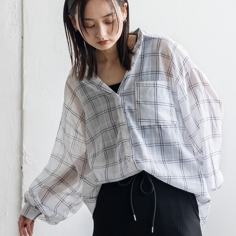 古着 ビンテージ 70s シースルー 長袖 シャツ オーバーサイズ 80年代 90年代 80s 90s アメリカ製 半袖シャツ 開襟シャツ