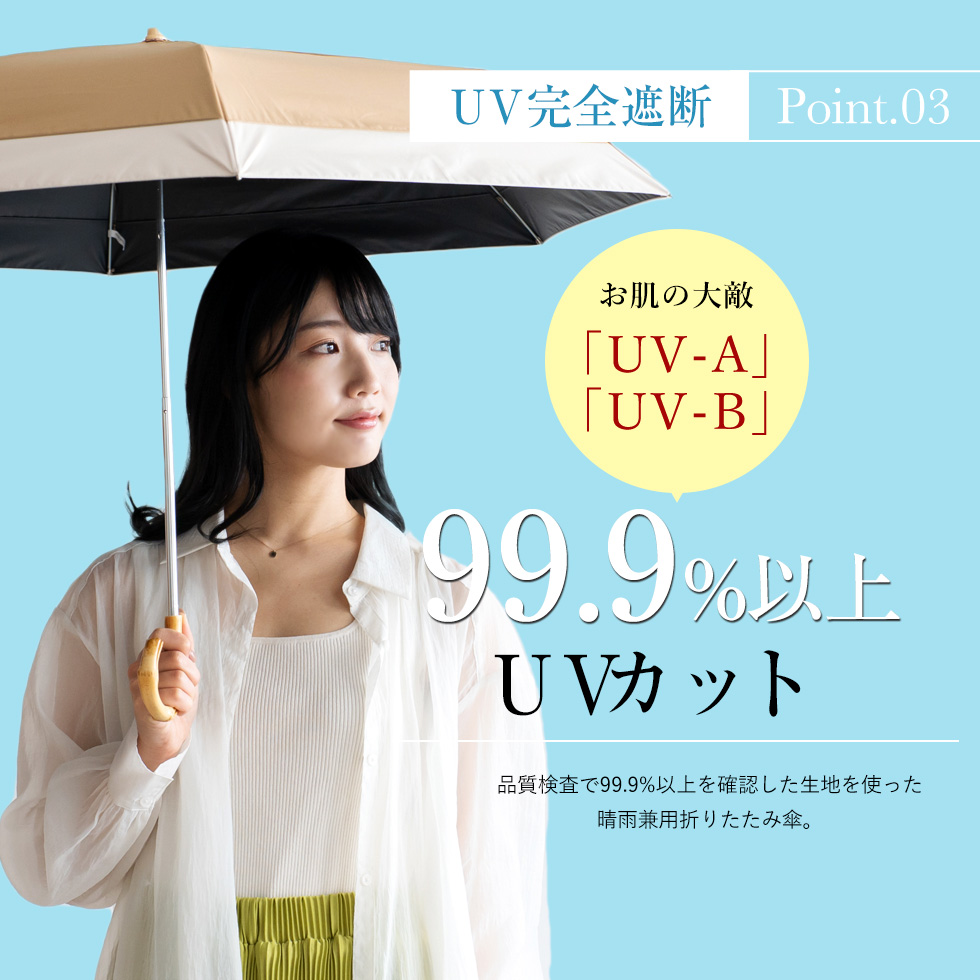 日傘 レディース 折りたたみ 完全遮光 175g 遮光率100% 1級遮光 晴雨 