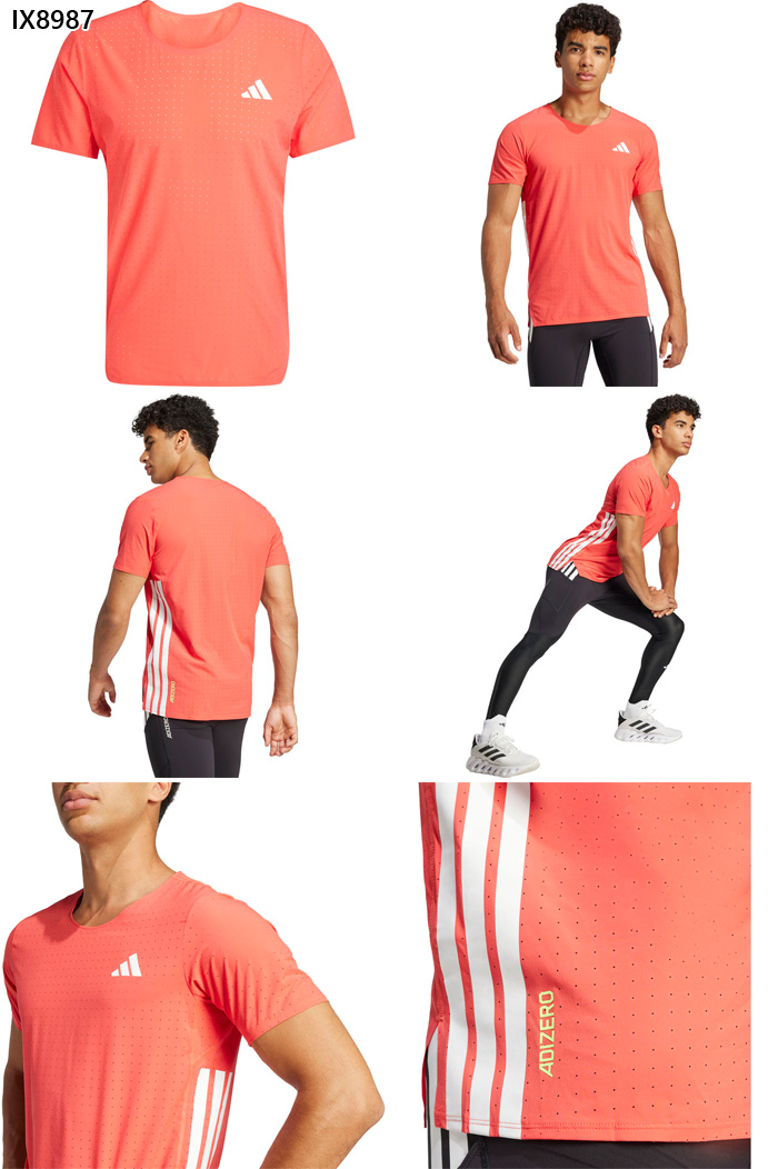 adidas（アディダス） メンズ アディゼロ ランニング半袖Tシャツ