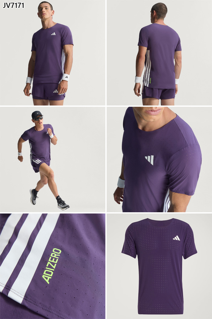 adidas（アディダス） メンズ アディゼロ ランニング半袖Tシャツ