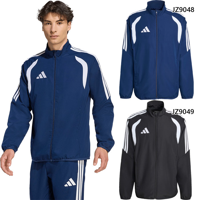 adidas サッカーウェア 黒・青 ストライプ　上下 adidas（アディダス） メンズ ティロ TIRO 26 リーグ