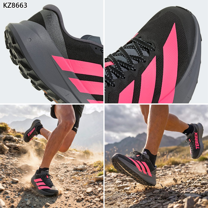 S-37☆雪の結晶柄レッド×ブラック/うわぐつタグ/シューズタグ/目印タグ adidas（アディダス） メンズ テレックス アグラヴィック SL TERREX