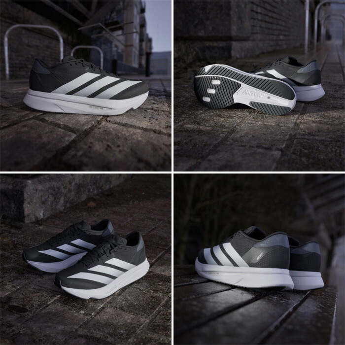 アディダスランニングシューズ アディゼロ SL2 M グレー25.0cm adidas（アディダス） ワイド幅 幅広 メンズ アディゼロ ADIZERO SL2 M