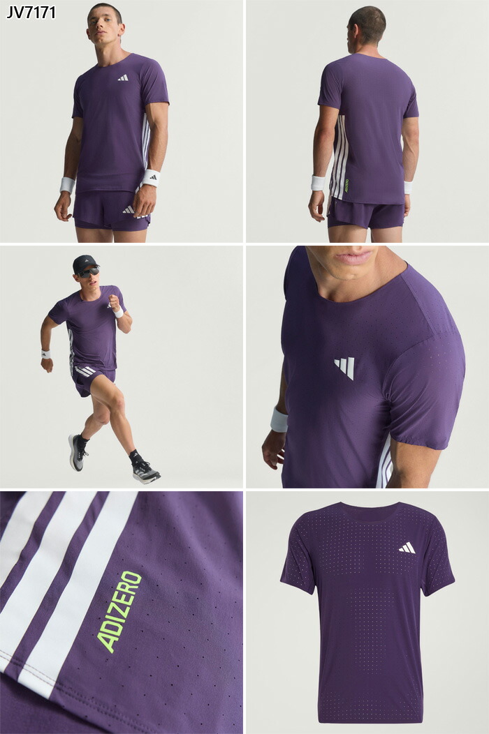 アディゼロ　ランニングウェア adidas（アディダス） メンズ アディゼロ ランニング半袖Tシャツ