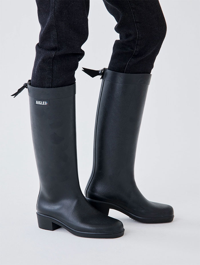 【美品】AIGLE エーグル　レインブーツ レディース ミッドレイン ラバーブーツ ZZFNA07 - AIGLE