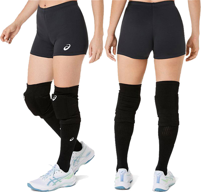 asics バレーボール用 ゲームパンツ ウェア、シューズ　肘膝サポ　セット ASICS（アシックス） レディース ゲームパンツ11 スリム バレーボール